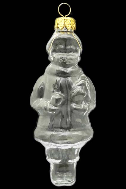 Стеклянная елочная игрушка Заготовка Мальчик с елкой 12,5 см 161518000